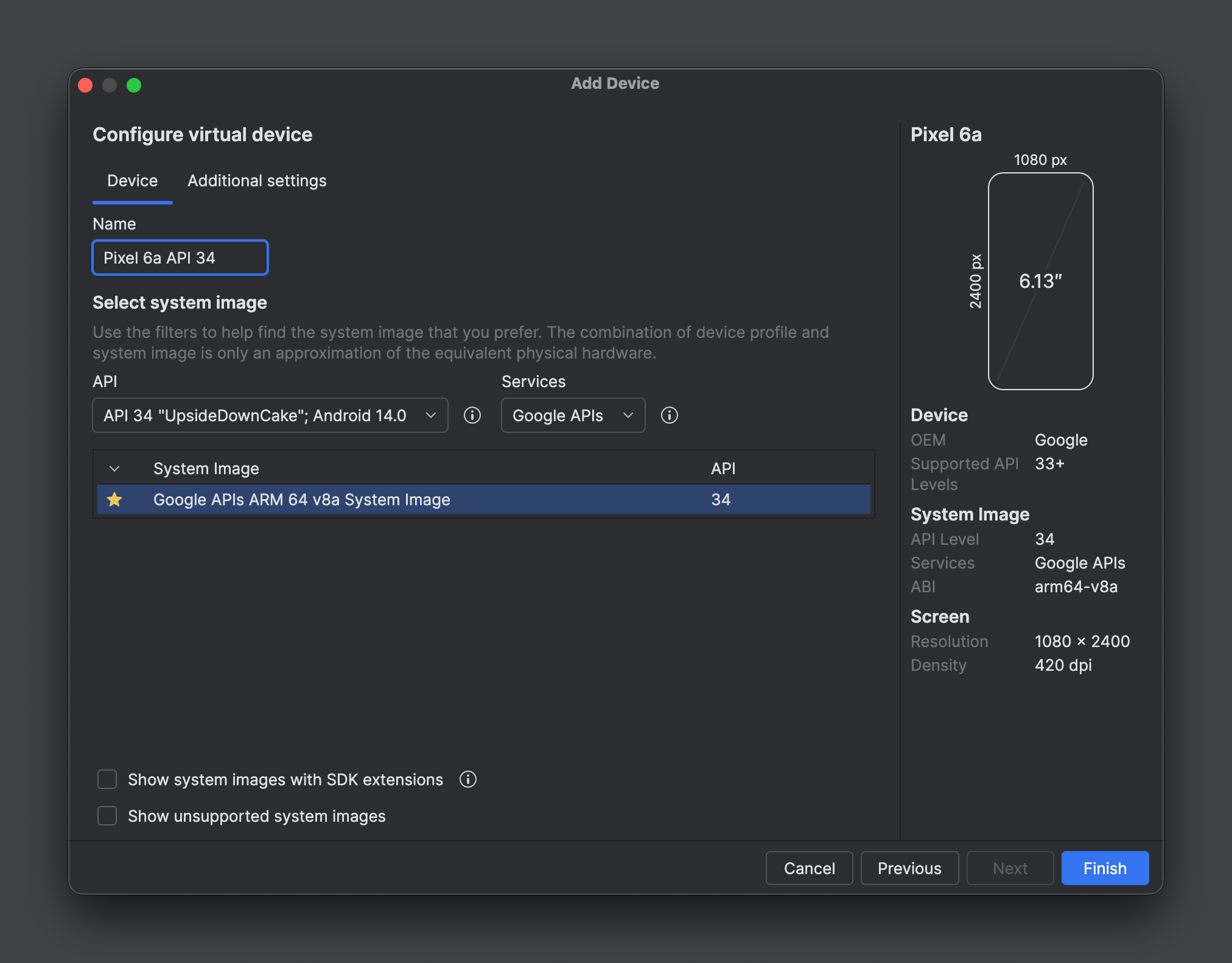 Device configuration