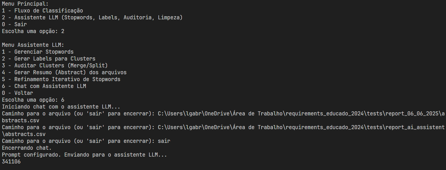 fluxograma de informações EGP UnB