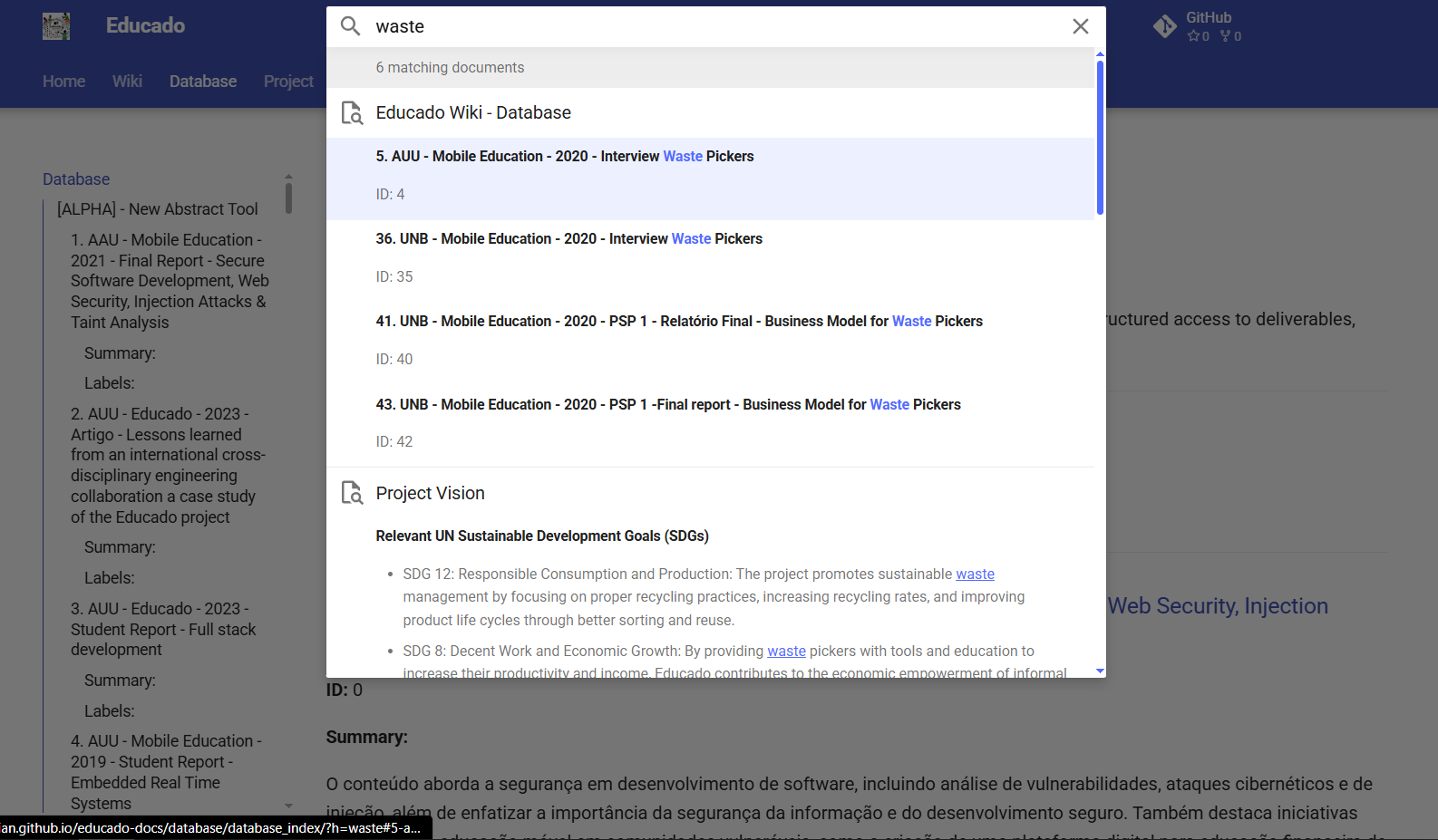 fluxograma de informações EGP UnB
